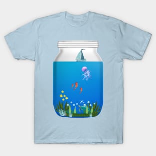 Sea life in a jar - Ocean T-Shirt